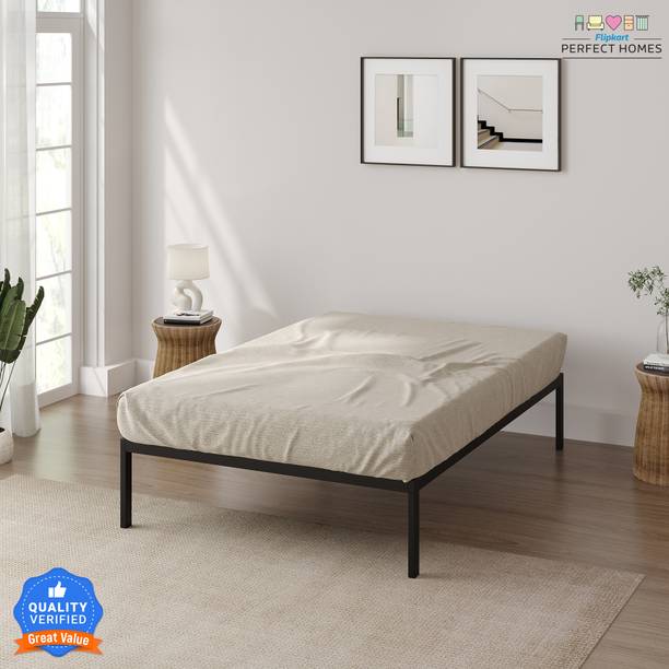 Flipkart Perfect Home Laos Metal Single Bed, 187 cm x 127 cm (6.14 ft x 4.17 ft)