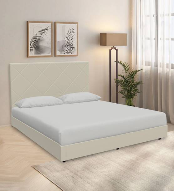 Mintwud From Pepperfry Moto Wooden Queen Bed/Wooden Cot/Bed Without Storage For Home Engineered Wood Queen Bed, 203 cm x 155 cm (6.66 ft x 5.09 ft)