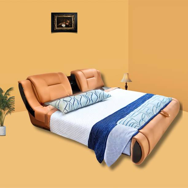 Greatwood Engineered Wood Double Hydraulic Bed
