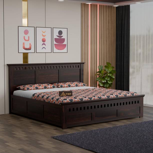 TreeWalley Wooden Double Bed for Bedroom | Kuber Design Double Bed Cot Palang fo