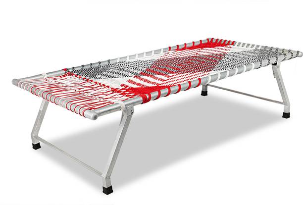 letap Foldable bed portable Single folding bed Hand made charpai,khatiya bed Metal Single Bed