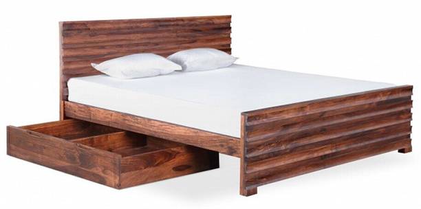 APRODZ Solid Wood Queen Drawer Bed