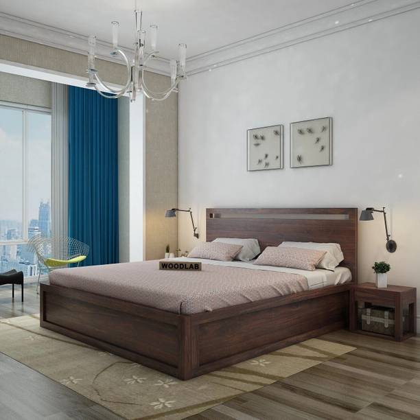 WOODENJOY Sheesham Wood Bed/Wooden Queen Bed/Wooden Bed/Cot With Box Storage For Home Solid Wood Queen Box Bed