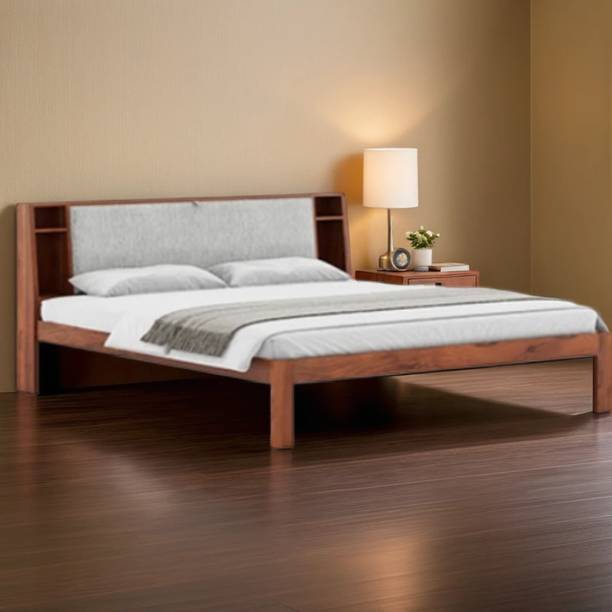 KATHGODAM FURNISHERS Daisy Upholstered King Bed with Storage Metal King Bed