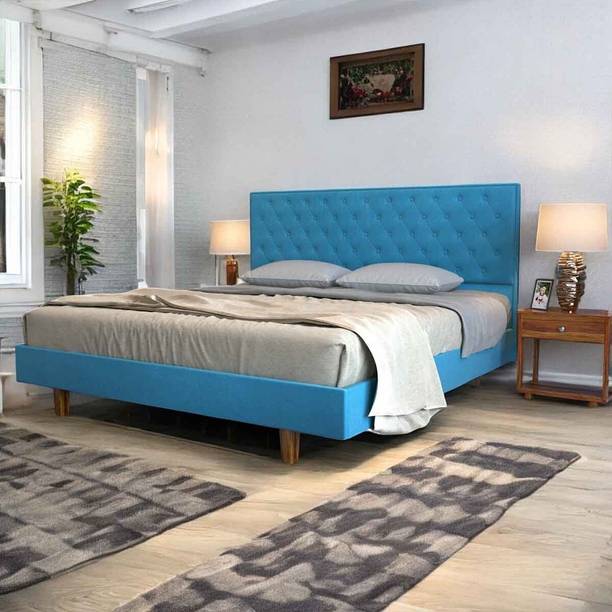 DriftingWood King Size Bed Without Storage | Wooden Double Bed Engineered Wood Engineered Wood King Bed