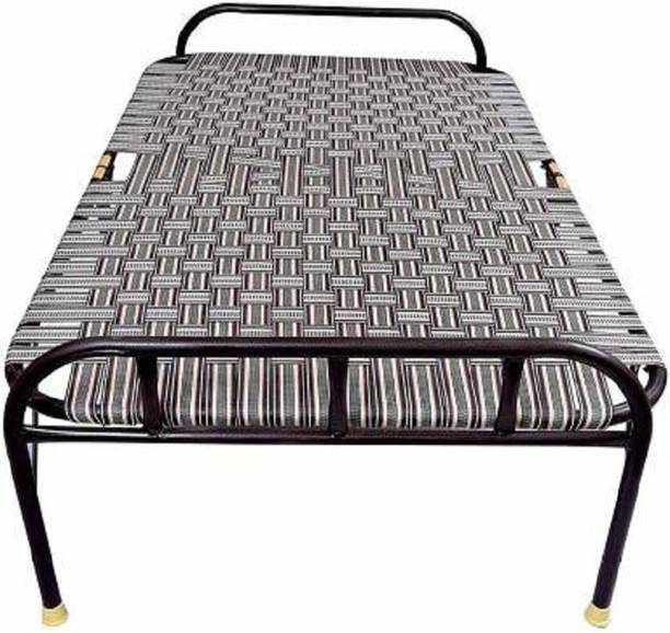 COMFORT Creation 2 In 1 Niwar With Free Extras Shoe Base Used For Sleeping Indoor-Outdoor Purpose Metal Queen Bed, 182.88 cm x 106.68 cm (6.0 ft x 3.5 ft)