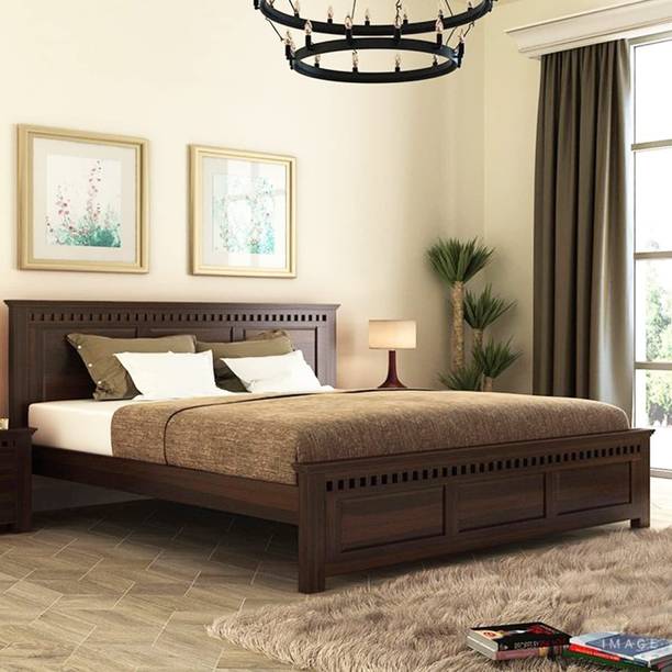 Flipkart Perfect Homes Solid Wood Queen Bed