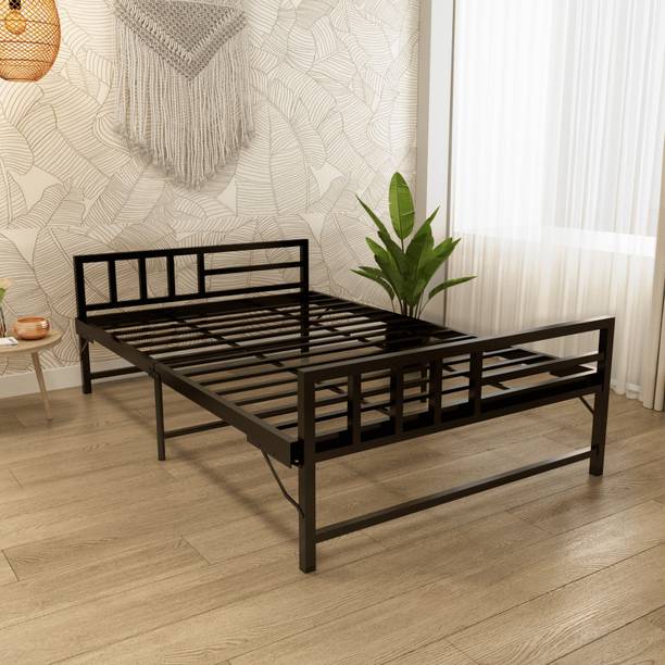 homdec Alpha Space Saving Folding Metal Double Bed