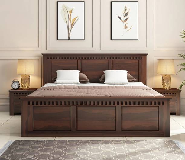 Flipkart Perfect Homes KUBER Solid Wood Queen Box Bed