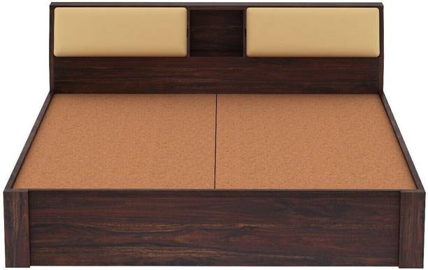 WOODENJOY Sheesham Wood King Bed With Drawers Storage/Wooden Bed With Storage For Home Solid Wood King Drawer Bed