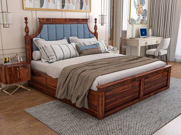 Deuba Solid Wood King Box Bed, 189 cm x 208.28 cm (6.2 ft x 6.83 ft)