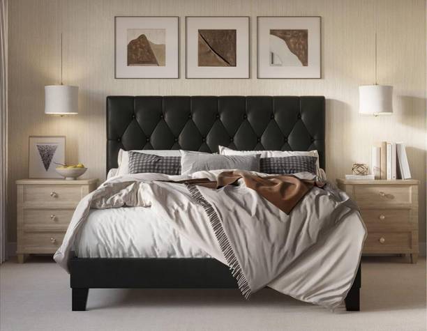 EWOOD Sheesham Wood Queen Bed/Wooden Cot/Wooden Without Storage Bed For Bedroom/Hotel Solid Wood Queen Bed, 206 cm x 158 cm (6.76 ft x 5.18 ft)