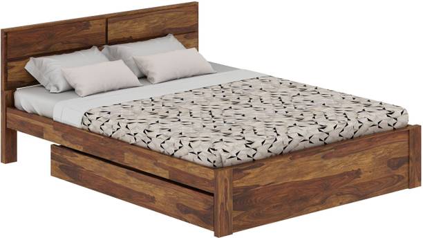 Vintage Home Simplicty Pure Sheesham ( Rosewood ) Jodhpur Furniture Solid Wood Queen Drawer Bed, 208.28 cm x 160.02 cm (6.83 ft x 5.25 ft)