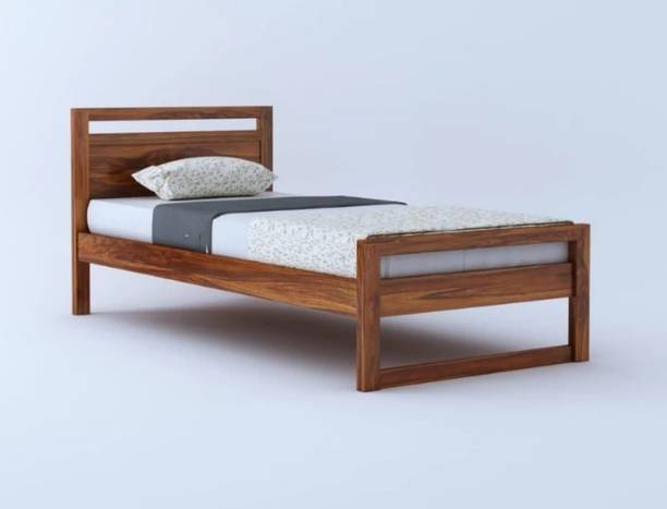 YFH Sheesham Solid Wood Single Bed