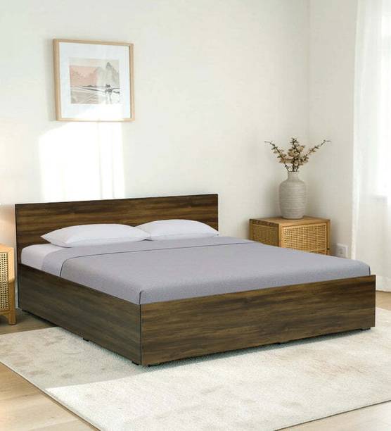Ganpati Arts CARPER Wooden Bed for Bedroom/Hotel/Wooden Coted Wrper Box Ctorage and Headboard Engineered Wood King Box Bed, 221 cm x 90 cm (7.25 ft x 2.95 ft)