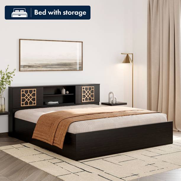 Wakefit Algol Engineered Wood King Box Bed, 210 cm x 191 cm (6.89 ft x 6.27 ft)