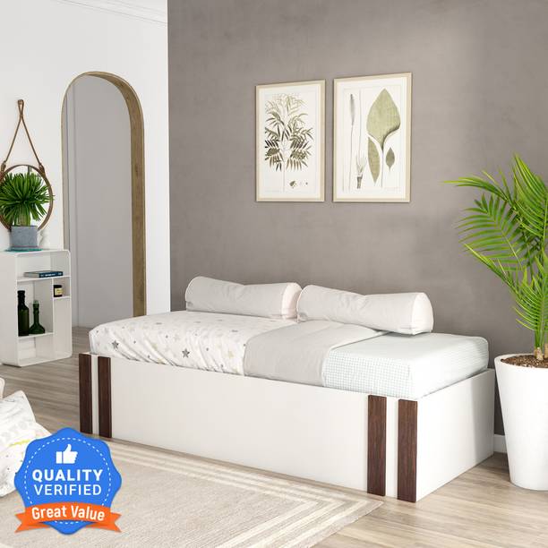 A GLOBIA CREATIONS Onyx Engineered Wood Single Box Bed
