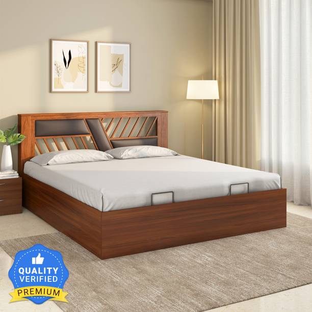 Nilkamal Zion Prime with 3/4 Hydraulic Storage | 1 Year Warranty Engineered Wood Queen Hydraulic Bed