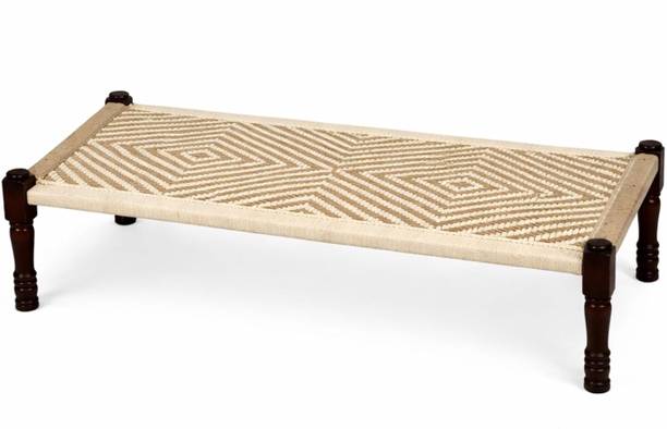 Shanti Art Handwoven Wooden Charpai for Living Room, Balcony & Patio Furniture Metal Single Bed, 182 cm x 91 cm (5.97 ft x 2.99 ft)