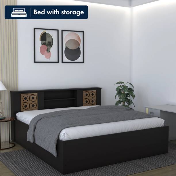 Flipkart Perfect Homes Rhapsody Engineered Wood King Box Bed, 217.9 cm x 192.5 cm (7.15 ft x 6.32 ft)