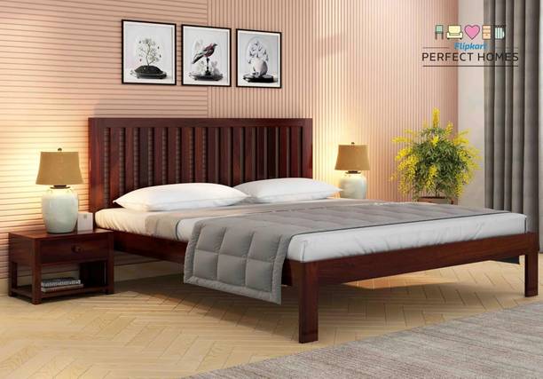 Flipkart Perfect Homes Sheesham Solid Wood Queen Bed, 160 cm x 208 cm (5.25 ft x 6.82 ft)