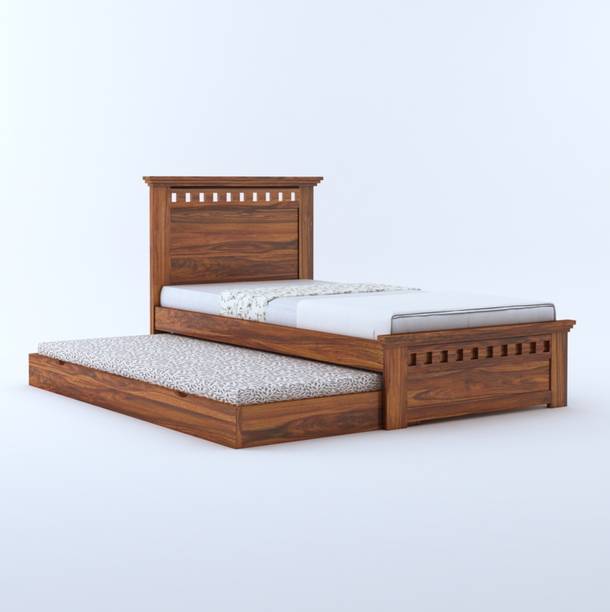 TajCollection Solid Wood Single Drawer Bed