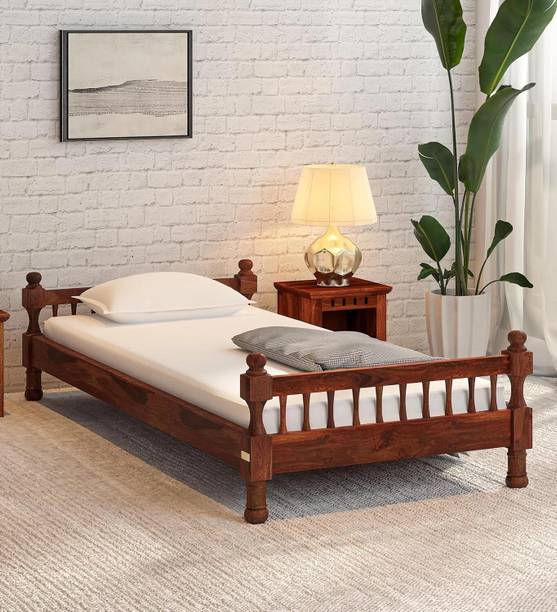 Devsignature solid Wood Bed/Cot/Palaung For Bed Room/Home/Hotel Solid Wood Single Bed