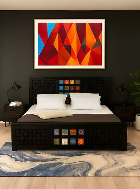 BhagwatiArt Solid Sheesham Wood King Size For Bedroom/ Hotel | Solid Wood King Box Bed Solid Wood King Box Bed