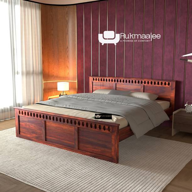 Rukmaajee Rukmahowsjk01 Solid Wood King Bed, 45 cm x 183 cm (1.48 ft x 6.0 ft)