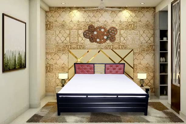 FAMOUS MART FURNITURE Metal Queen Hydraulic Bed