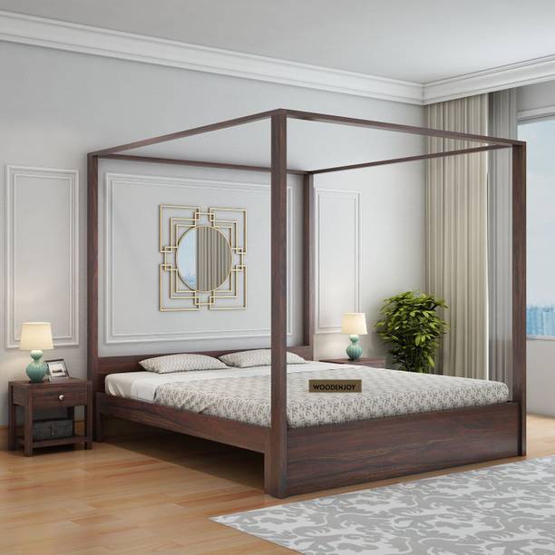 WOODENJOY Sheesham Wood Bed/Cot Bed/Palang For Bed Room/Home/Hotel Solid Wood Queen Bed