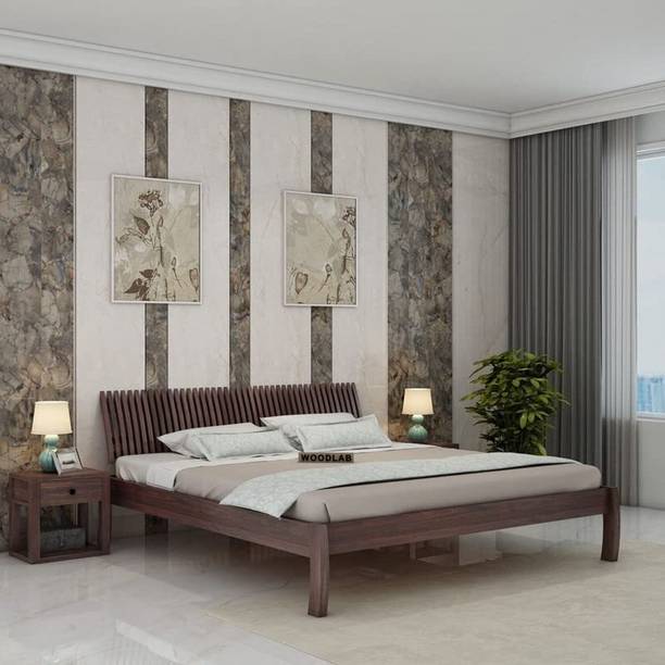 WOODENJOY Sheesham Wood Queen Bed/Wooden Cot/Wooden Bed Without Storage Bed For Bedroom Solid Wood Queen Bed