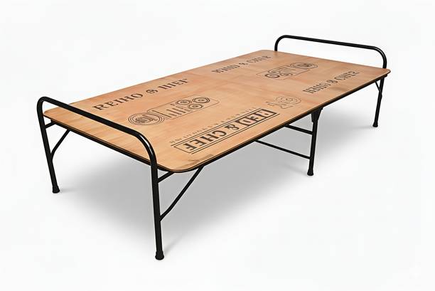 SteloCart Heavy Duty Wooden Folding Bed/Cot Portable Termite-Free Made in India Engineered Wood Single Bed, 183 cm x 92 cm (6.0 ft x 3.02 ft)