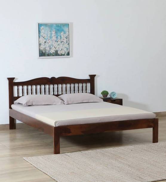Flipkart Perfect Homes Diamond Bed For your Place Solid Wood Queen Bed
