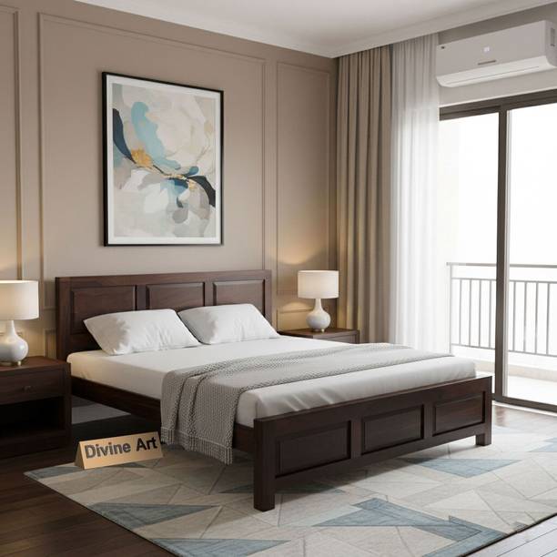 DOKRI Solid Wood Queen Bed, 205.74 cm x 160.02 cm (6.75 ft x 5.25 ft)