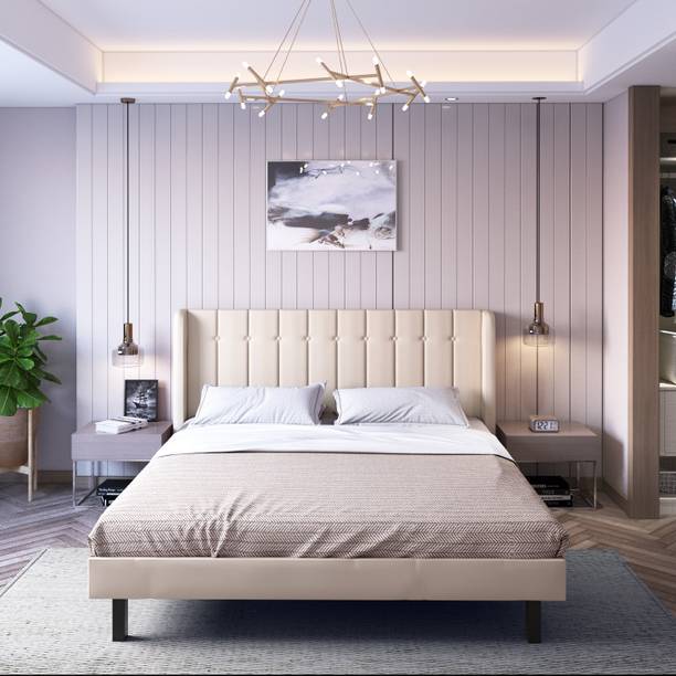 Flipkart Perfect Homes Upholstered Engineered Wood Queen Bed