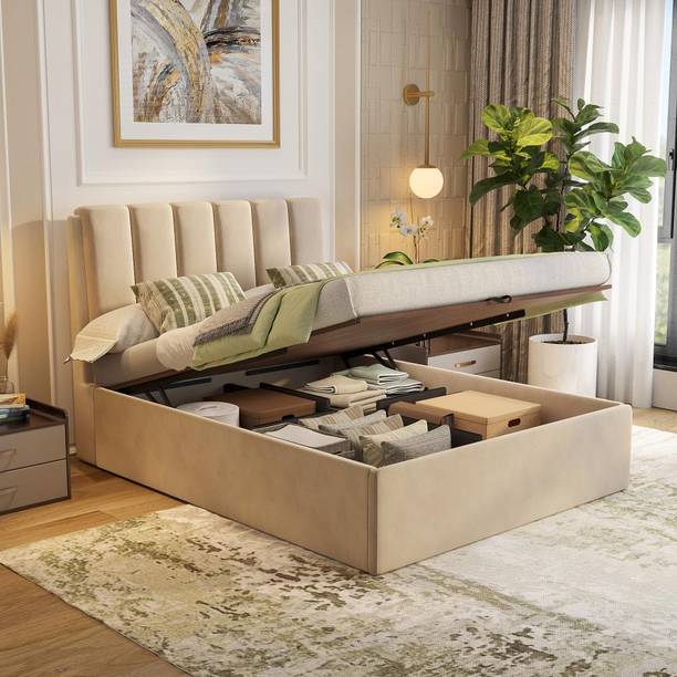 Wakefit Solid Wood Queen Hydraulic Bed