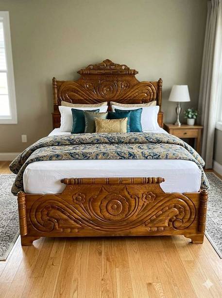 Model art furniture Solid Wood King Box Bed, 198.12 cm x 182.88 cm (6.5 ft x 6.0 ft)
