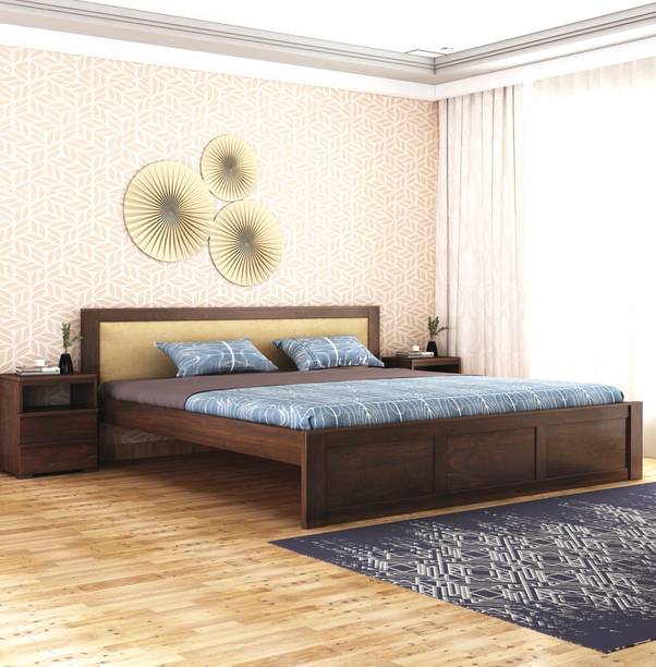 GOYALINTERIOR Sheesham Wood King Bed/Wooden Cot/Wooden Bed Without Storage Bed For Bedroom Solid Wood King Bed