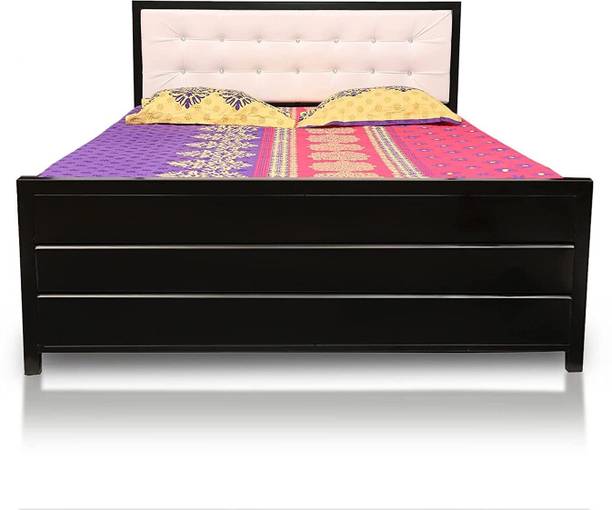 Zkazaa Furniture Metal Hydraulic Storage Bed Metal Double Box Bed