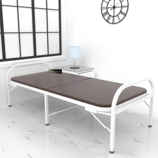 HoneyTouch Folding Bed for Sleeping with Mattress Top Metal Single Bed