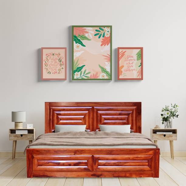 Meera Handicraft bed solid sheesham wood in king size Delivery Condition - DIY(Do-It-Yourself)) Solid Wood King Box Bed