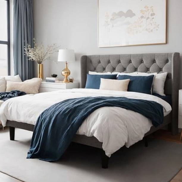 EWOOD Sheesham Wood Queen Bed/Wooden Cot/Wooden Without Storage Bed For Bedroom/Hotel Solid Wood Queen Bed, 206 cm x 158 cm (6.76 ft x 5.18 ft)