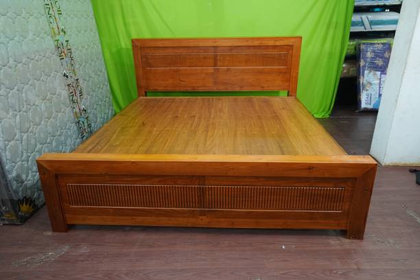 HOME DREAMS Kerala Teak Wood l Nilambur Furniture I Queen Size Bed TEK75Q03 Solid Wood Double Bed, 190.5 cm x 114.3 cm (6.25 ft x 3.75 ft)