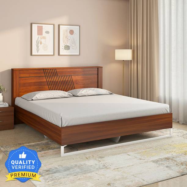 Nilkamal Electra Meta without Storage | 1 Year Warranty Engineered Wood Queen Bed