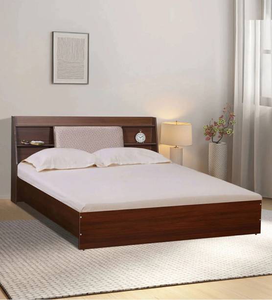 Mintwud from Pepperfry Tokyo Wooden King Bed/Wooden Bed Without Storage For Bedroom/Home Engineered Wood King Bed