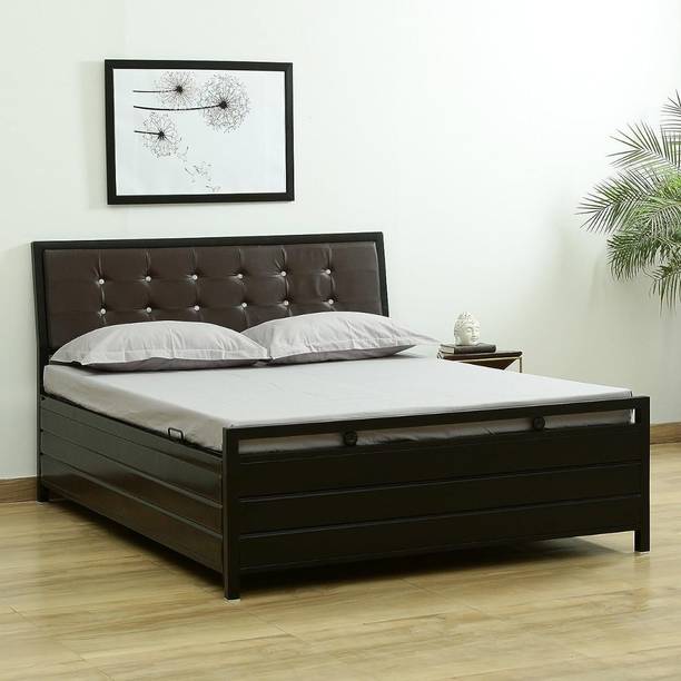 Lakecity group HEATH Brown (6x5) Metal Queen Hydraulic Bed