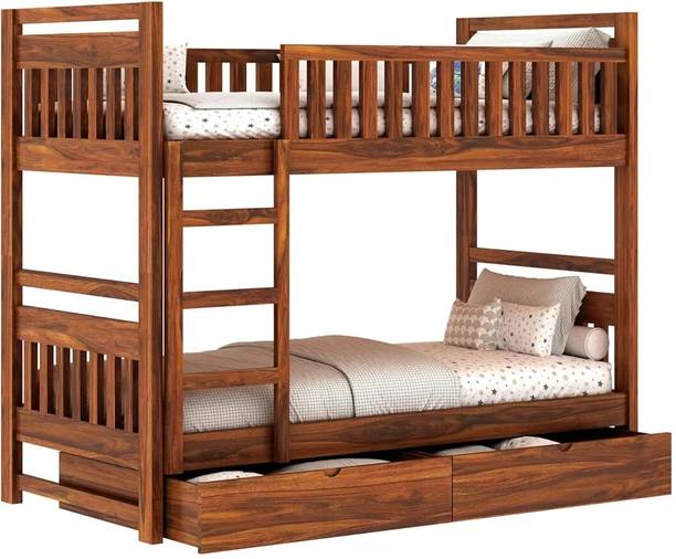 CARLTON LONDON Solid Wood Single Drawer Bed