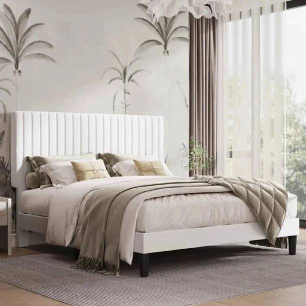 Mooncraft Mooncraft Furniture Premium king Size Beds | Cot for Bedroom | Double Bed Solid Wood King Bed, 205.74 cm x 187.96 cm (6.75 ft x 6.17 ft)