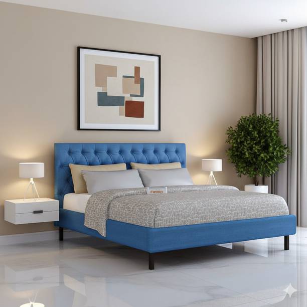 EWOOD Sheesham Wood King Bed/Wooden Cot/Wooden Without Storage Bed For Bedroom Solid Wood King Bed, 210 cm x 198 cm (6.89 ft x 6.5 ft)